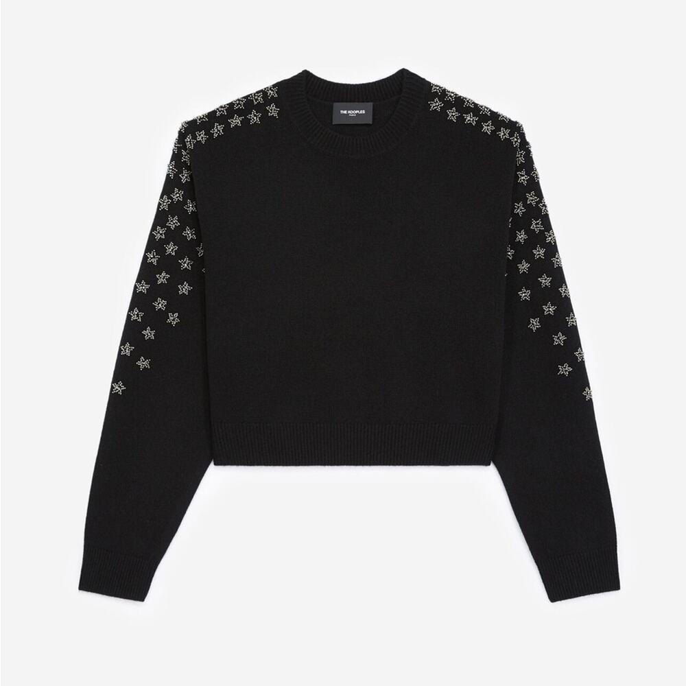 The kooples Paris wool cashmere embellished star sweater size XS